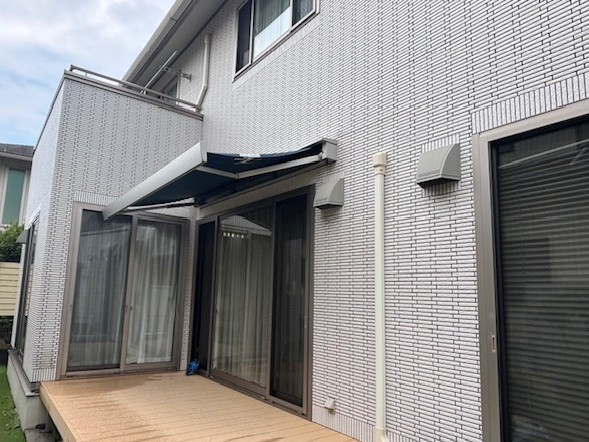 H様邸/オーニングのテント生地取替